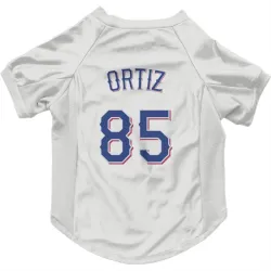 Texas Rangers Abimelec Ortiz White Pet Jersey for Dog & Cat