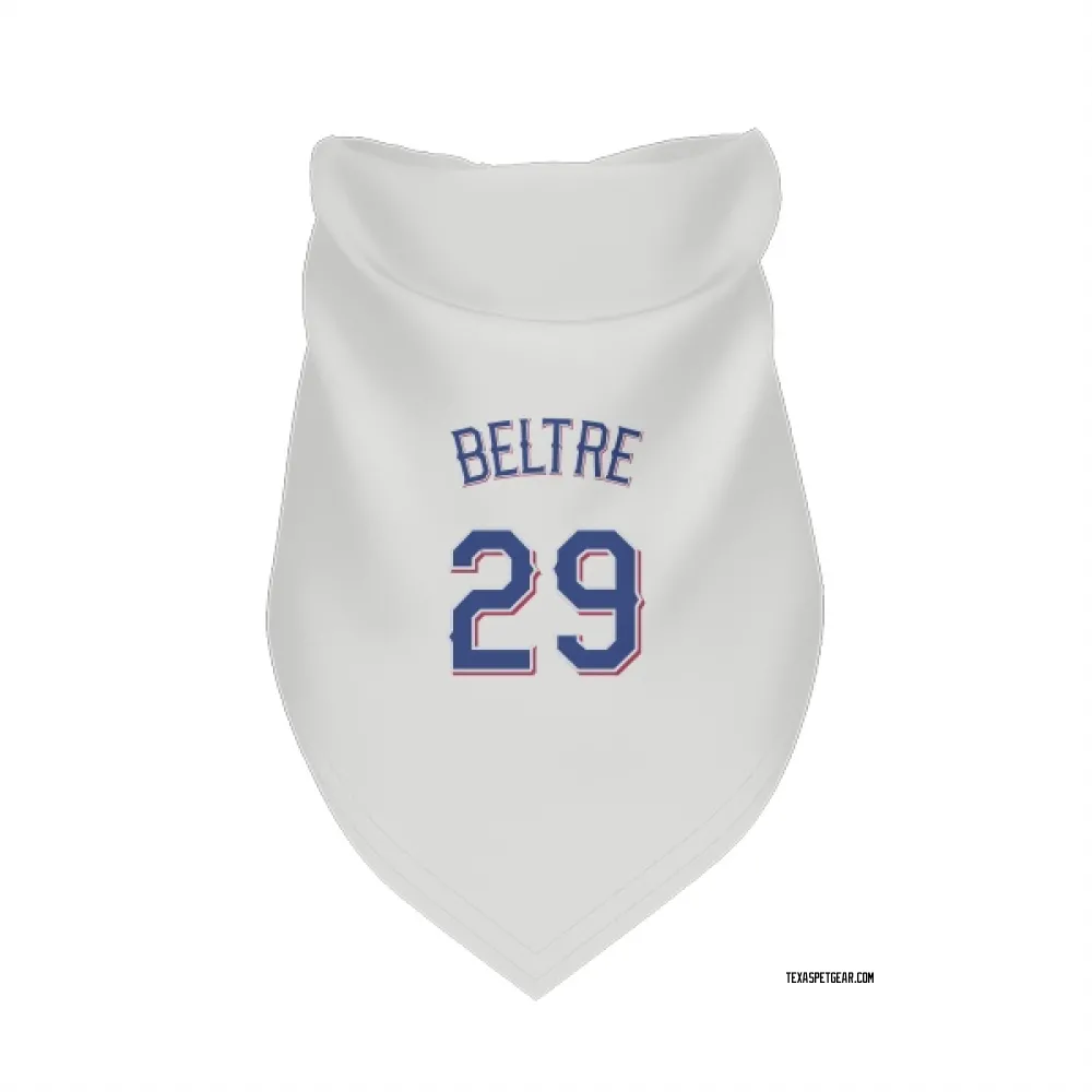 Texas Rangers Adrian Beltre White Pet Bandana for Dog & Cat