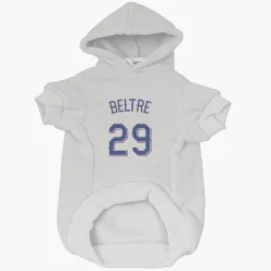 Texas Rangers Adrian Beltre White Pet Hoodie for Dog & Cat