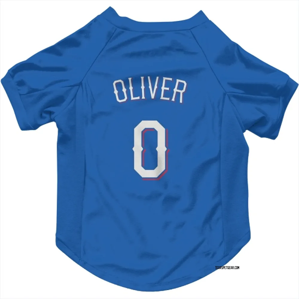 Texas Rangers Al Oliver Royal Pet Jersey for Dog & Cat