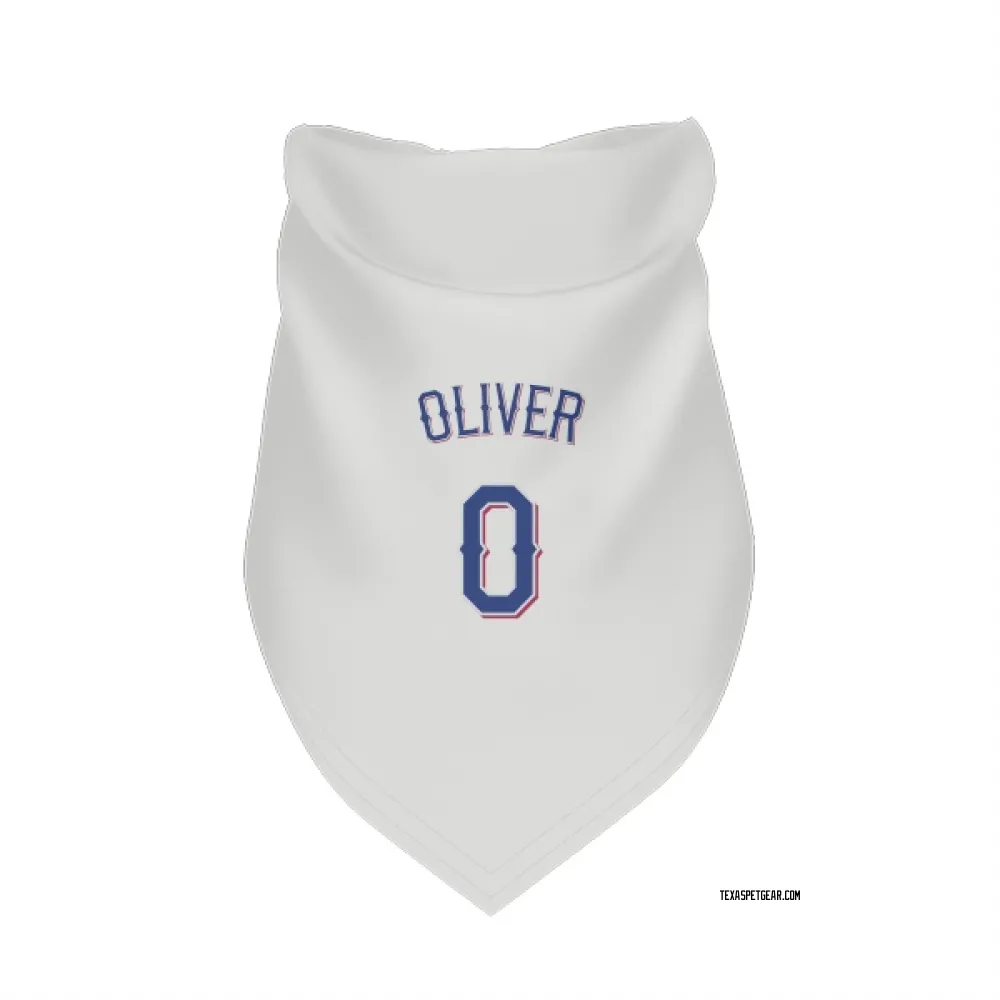 Texas Rangers Al Oliver White Pet Bandana for Dog & Cat