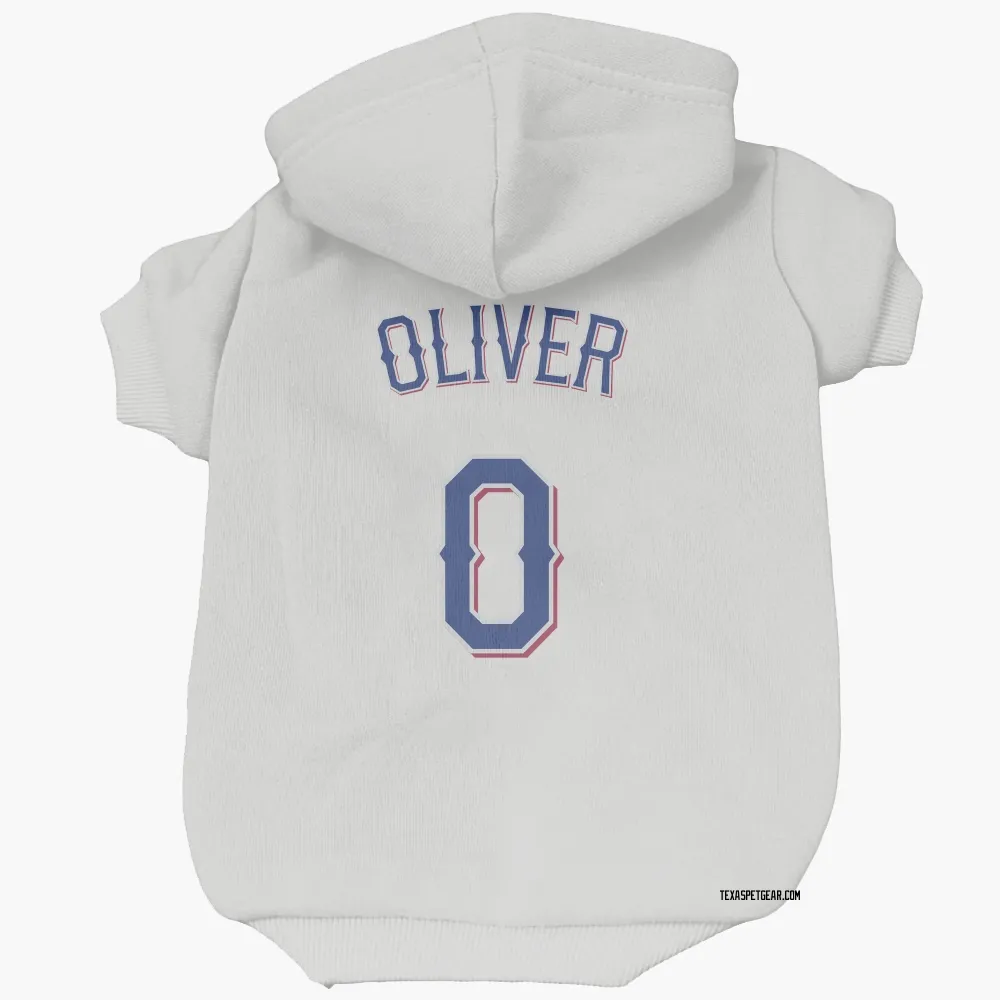 Texas Rangers Al Oliver White Pet Hoodie for Dog & Cat