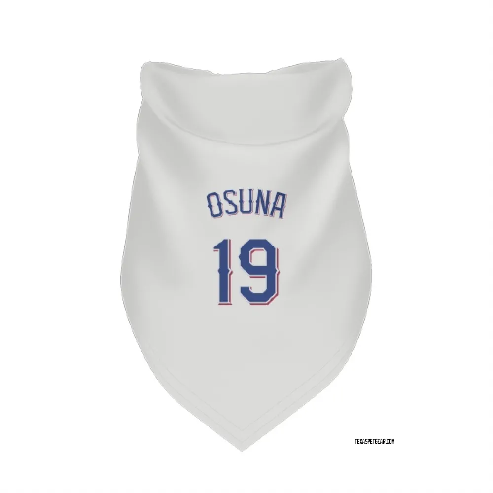 Texas Rangers Alejandro Osuna White Pet Bandana for Dog & Cat