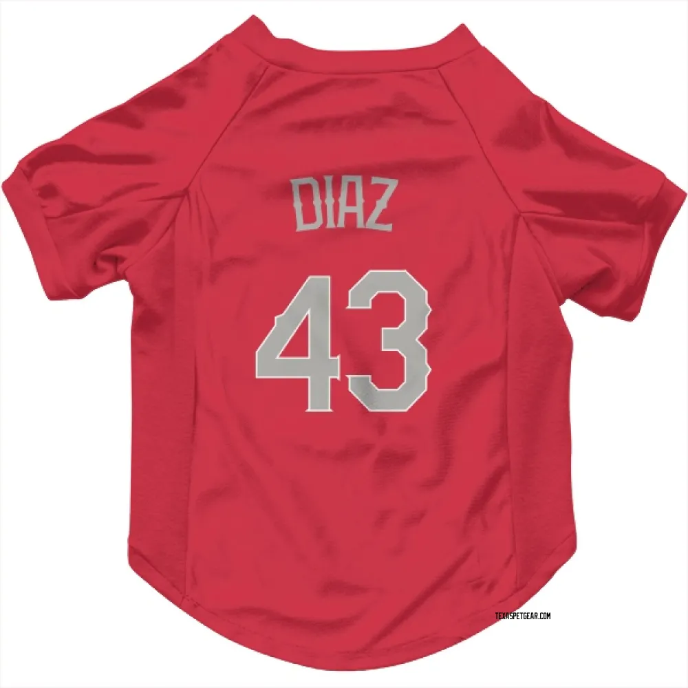 Texas Rangers Alexis Diaz Red Pet Jersey for Dog & Cat