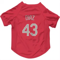 Texas Rangers Alexis Diaz Red Pet Jersey for Dog & Cat