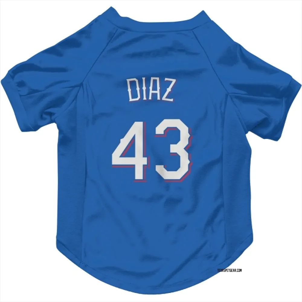 Texas Rangers Alexis Diaz Royal Pet Jersey for Dog & Cat