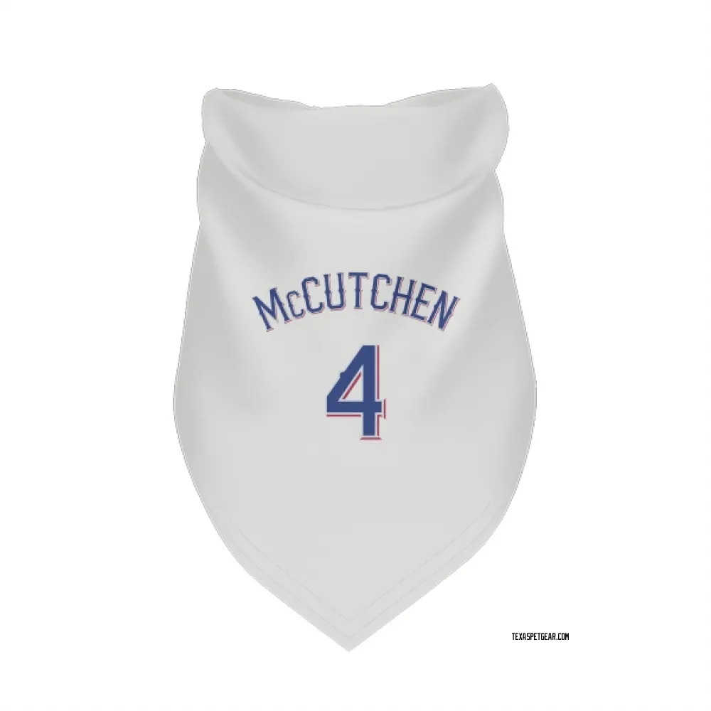 Texas Rangers Andrew McCutchen White Pet Bandana for Dog & Cat