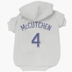Texas Rangers Andrew McCutchen White Pet Hoodie for Dog & Cat