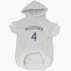 Texas Rangers Andrew McCutchen White Pet Hoodie for Dog & Cat