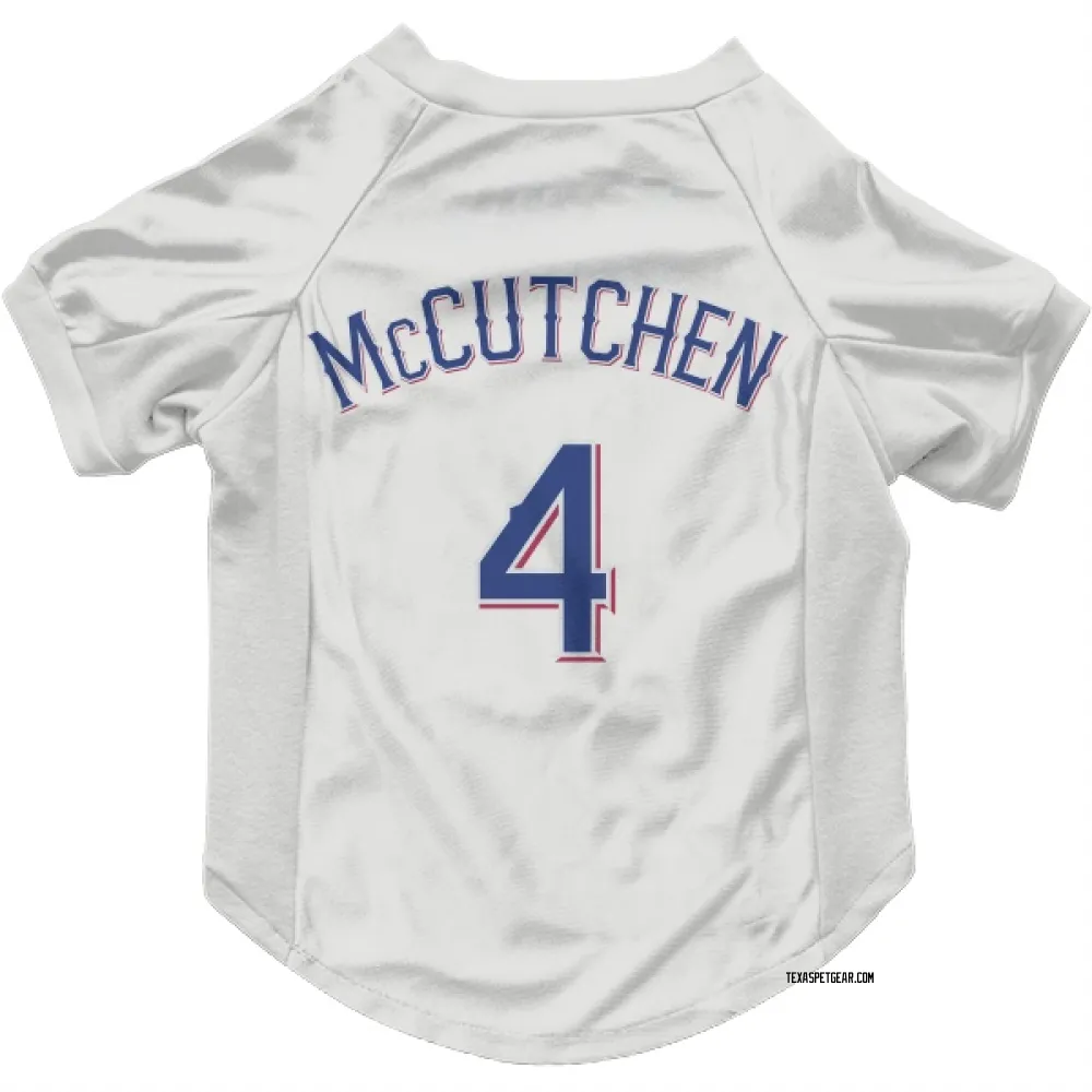 Texas Rangers Andrew McCutchen White Pet Jersey for Dog & Cat