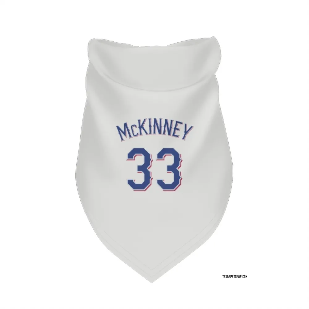 Texas Rangers Billy McKinney White Pet Bandana for Dog & Cat
