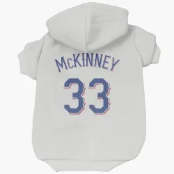 Texas Rangers Billy McKinney White Pet Hoodie for Dog & Cat
