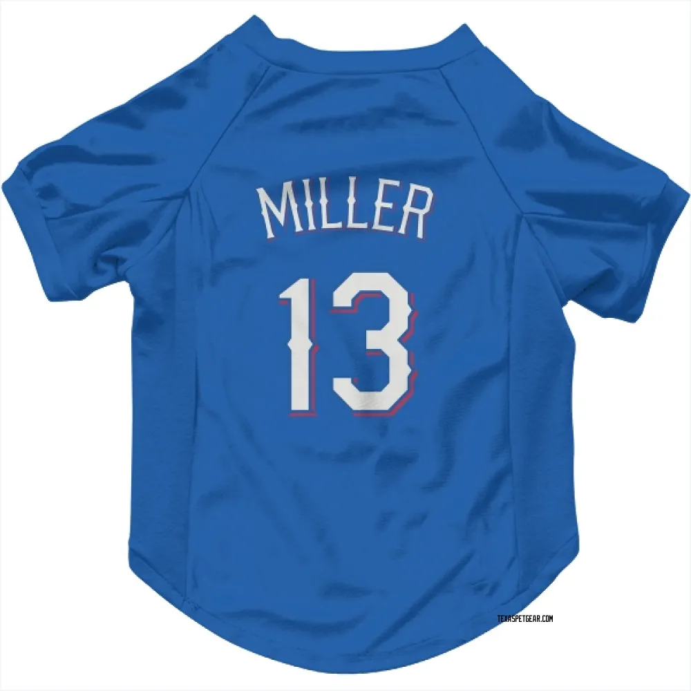 Texas Rangers Brad Miller Royal Pet Jersey for Dog & Cat