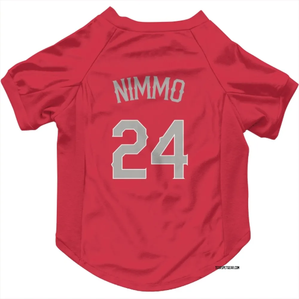 Texas Rangers Brandon Nimmo Red Pet Jersey for Dog & Cat