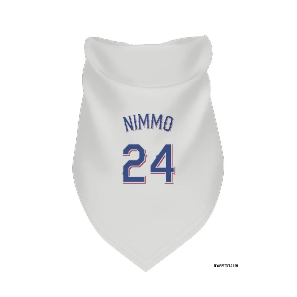 Texas Rangers Brandon Nimmo White Pet Bandana for Dog & Cat