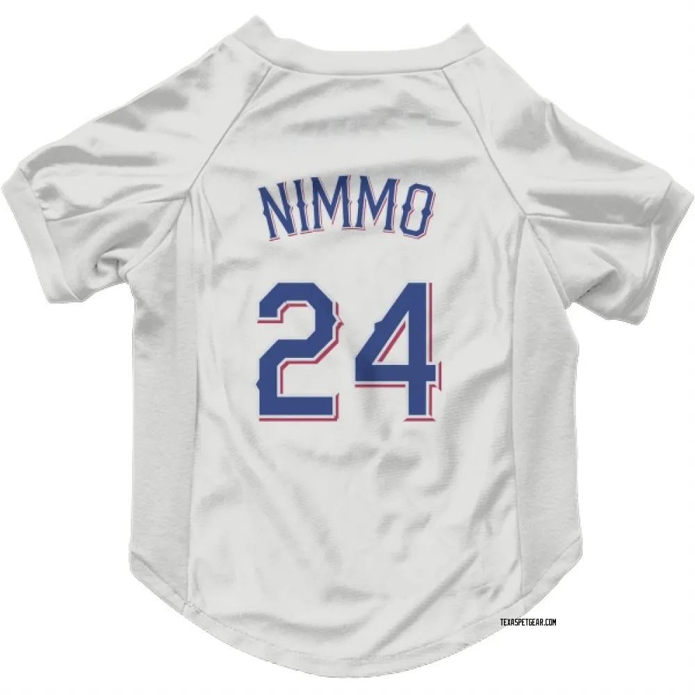 Texas Rangers Brandon Nimmo White Pet Jersey for Dog & Cat