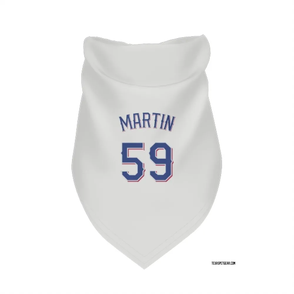 Texas Rangers Brett Martin White Pet Bandana for Dog & Cat