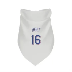 Texas Rangers Brock Holt White Pet Bandana for Dog & Cat