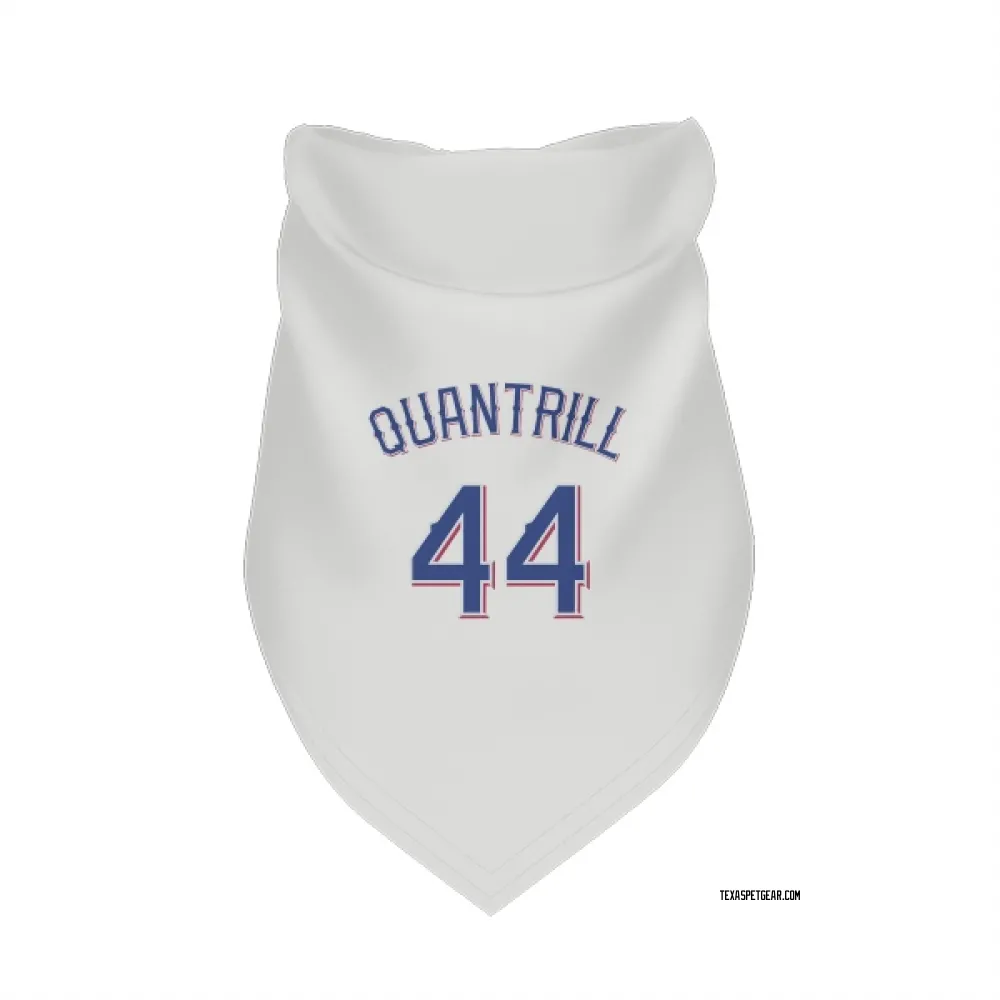 Texas Rangers Cal Quantrill White Pet Bandana for Dog & Cat