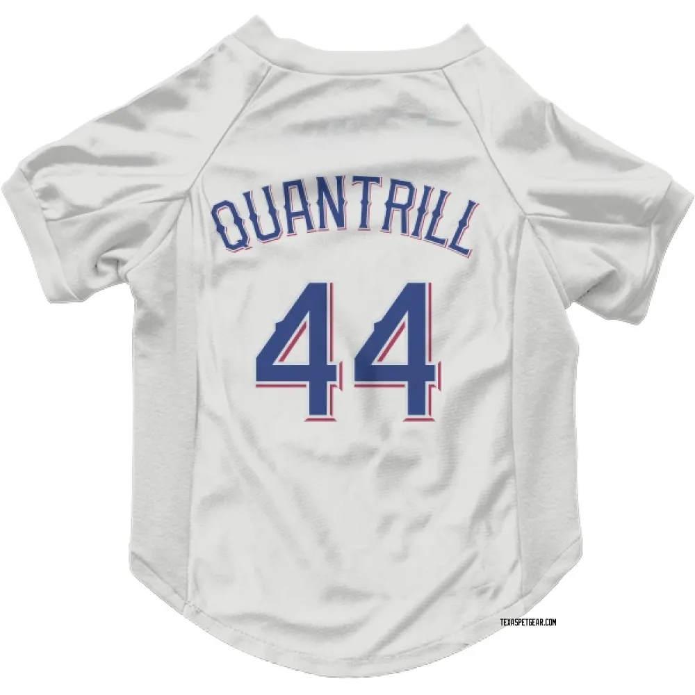 Texas Rangers Cal Quantrill White Pet Jersey for Dog & Cat