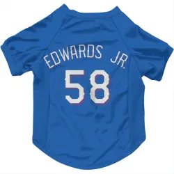 Texas Rangers Carl Edwards Jr. Royal Pet Jersey for Dog & Cat