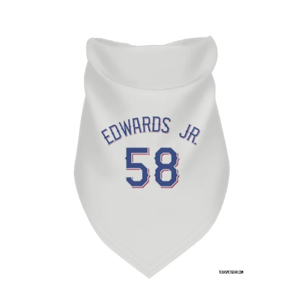 Texas Rangers Carl Edwards Jr. White Pet Bandana for Dog & Cat