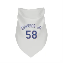 Texas Rangers Carl Edwards Jr. White Pet Bandana for Dog & Cat