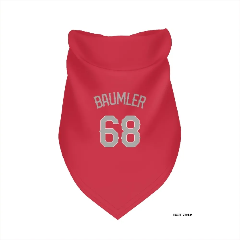 Texas Rangers Carter Baumler Red Pet Bandana for Dog & Cat