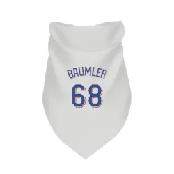 Texas Rangers Carter Baumler White Pet Bandana for Dog & Cat