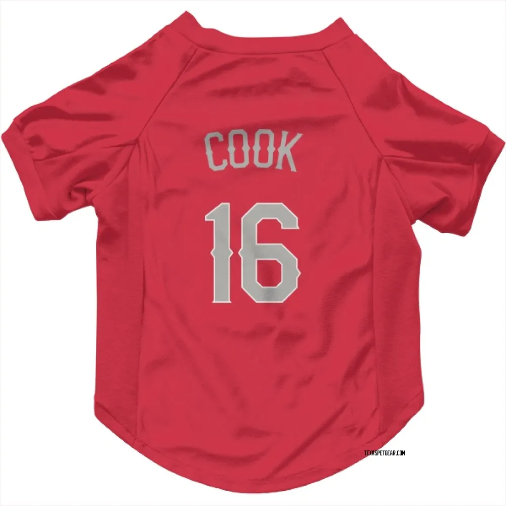 Texas Rangers Casey Cook Red Pet Jersey for Dog & Cat