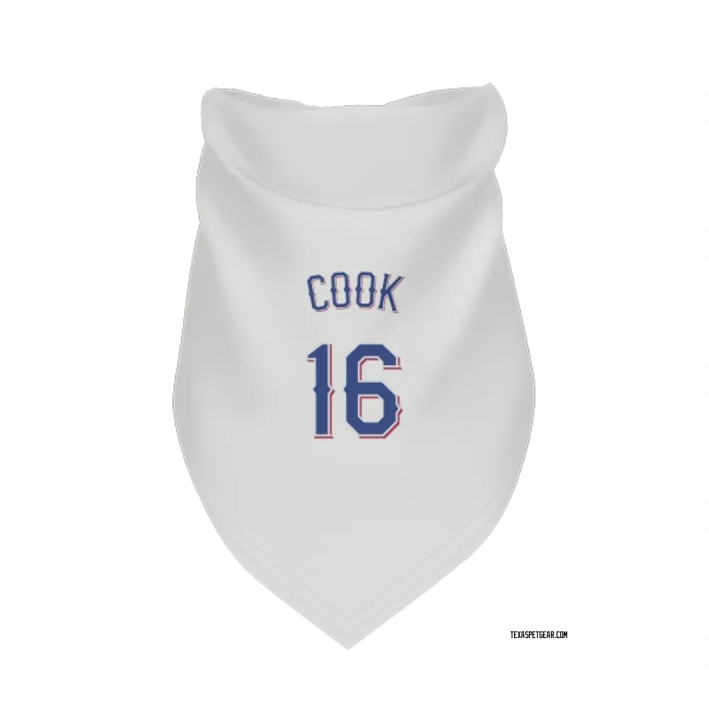 Texas Rangers Casey Cook White Pet Bandana for Dog & Cat