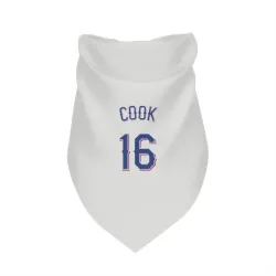 Texas Rangers Casey Cook White Pet Bandana for Dog & Cat