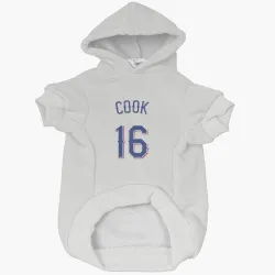 Texas Rangers Casey Cook White Pet Hoodie for Dog & Cat