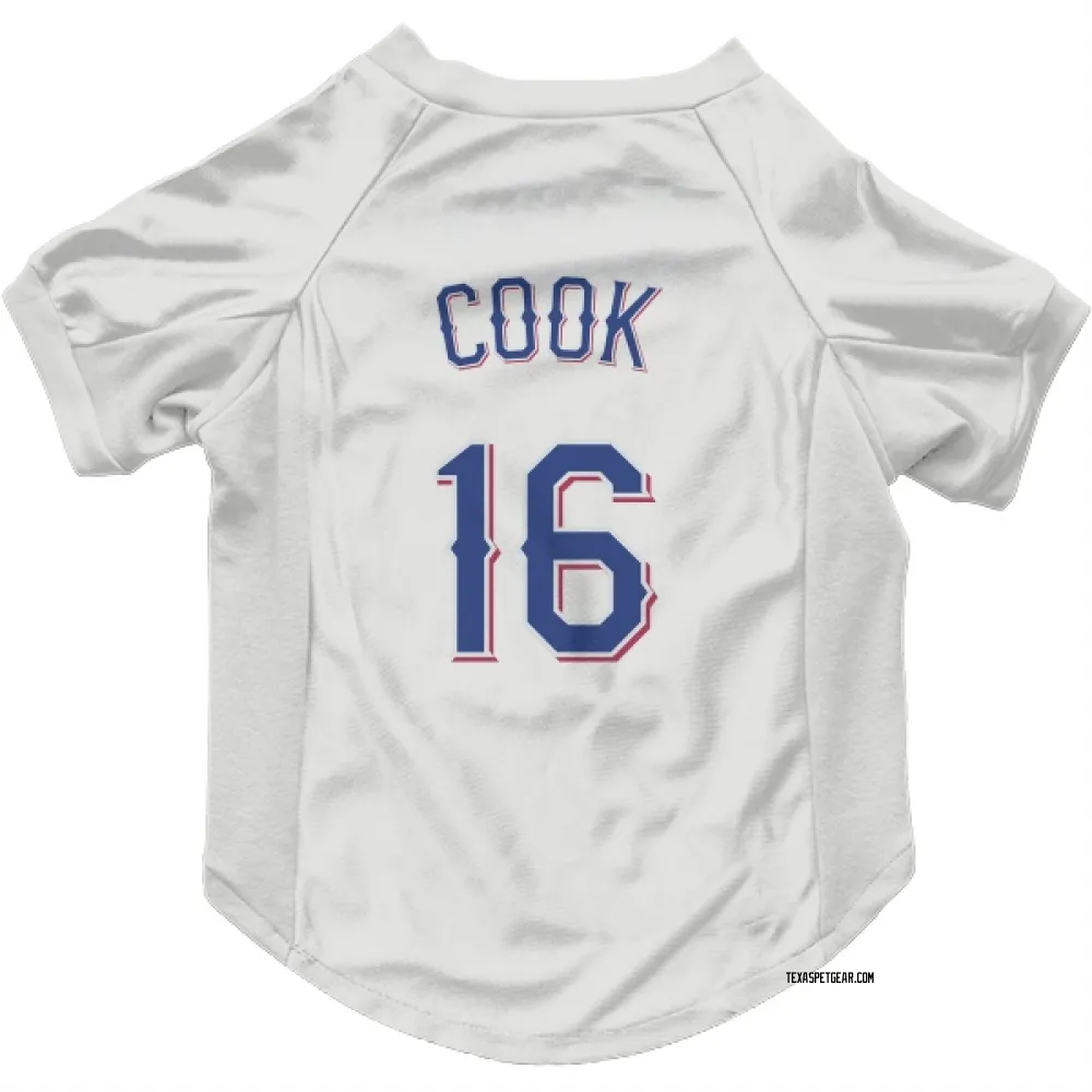 Texas Rangers Casey Cook White Pet Jersey for Dog & Cat