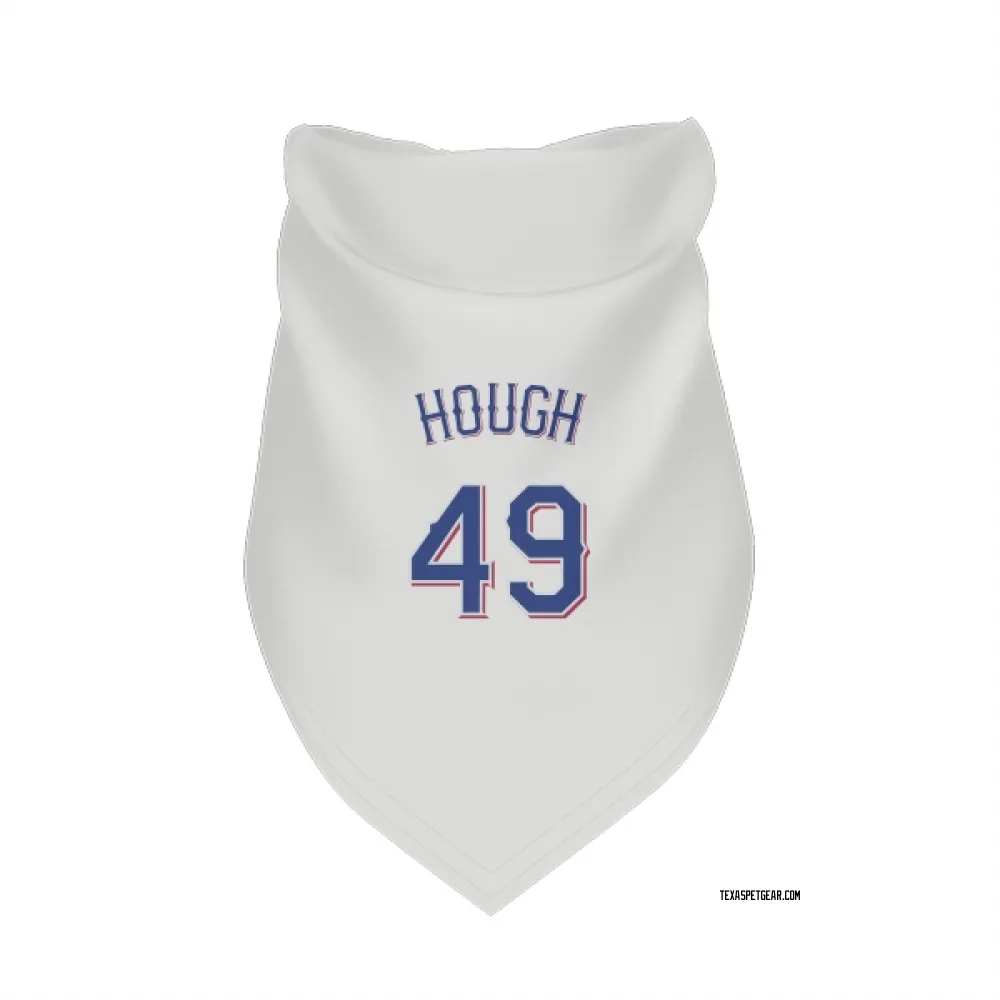 Texas Rangers Charlie Hough White Pet Bandana for Dog & Cat
