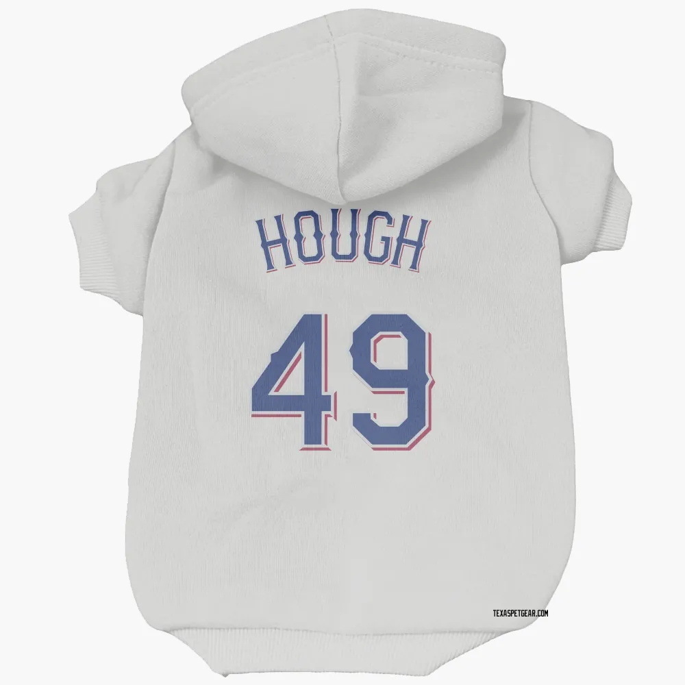 Texas Rangers Charlie Hough White Pet Hoodie for Dog & Cat