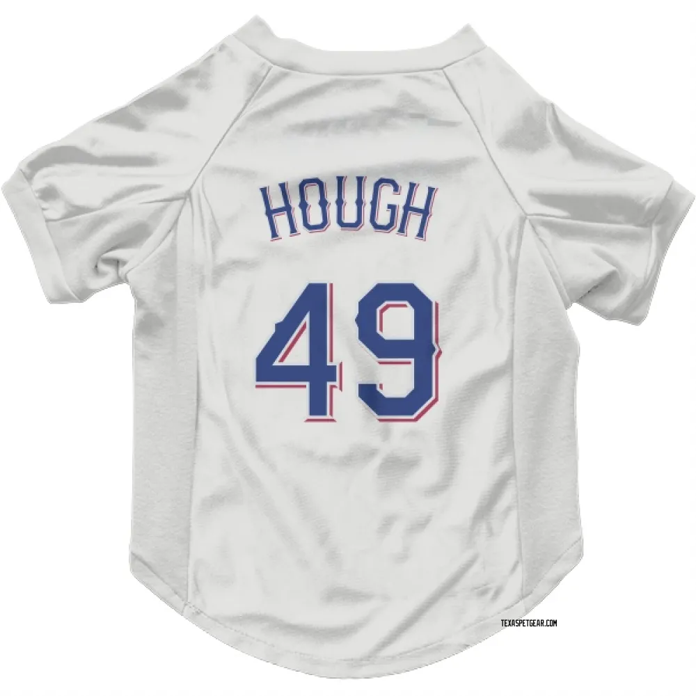 Texas Rangers Charlie Hough White Pet Jersey for Dog & Cat
