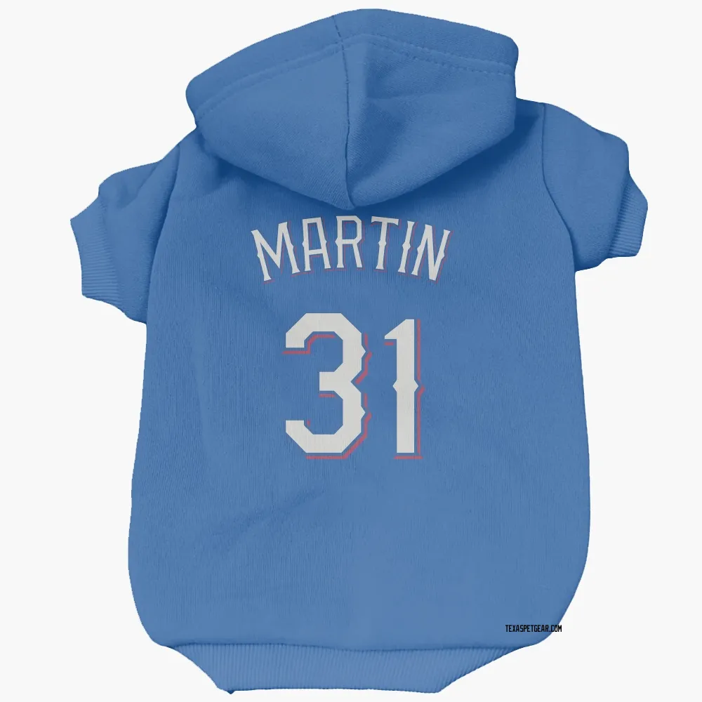 Texas Rangers Chris Martin Royal Pet Hoodie for Dog & Cat