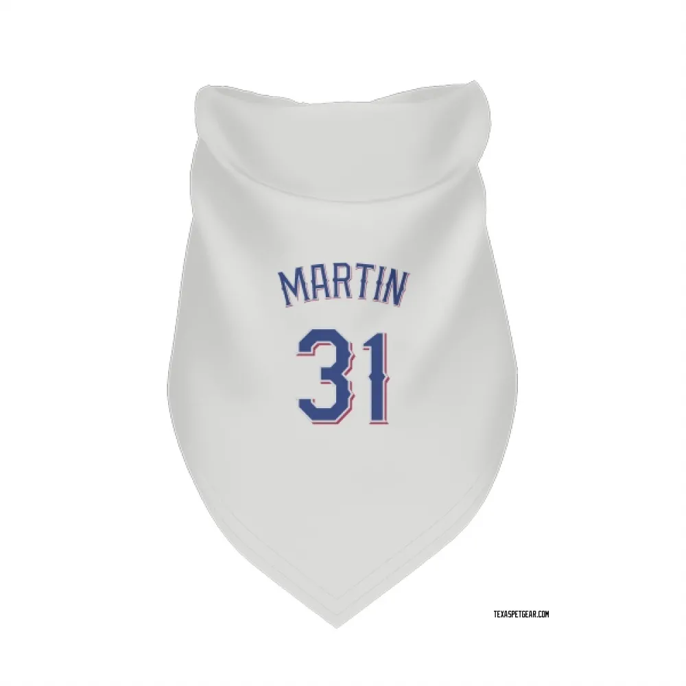 Texas Rangers Chris Martin White Pet Bandana for Dog & Cat