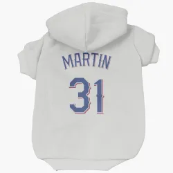 Texas Rangers Chris Martin White Pet Hoodie for Dog & Cat