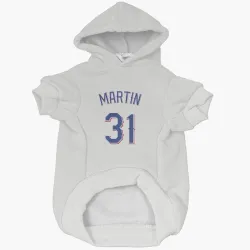 Texas Rangers Chris Martin White Pet Hoodie for Dog & Cat