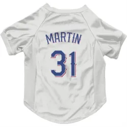 Texas Rangers Chris Martin White Pet Jersey for Dog & Cat