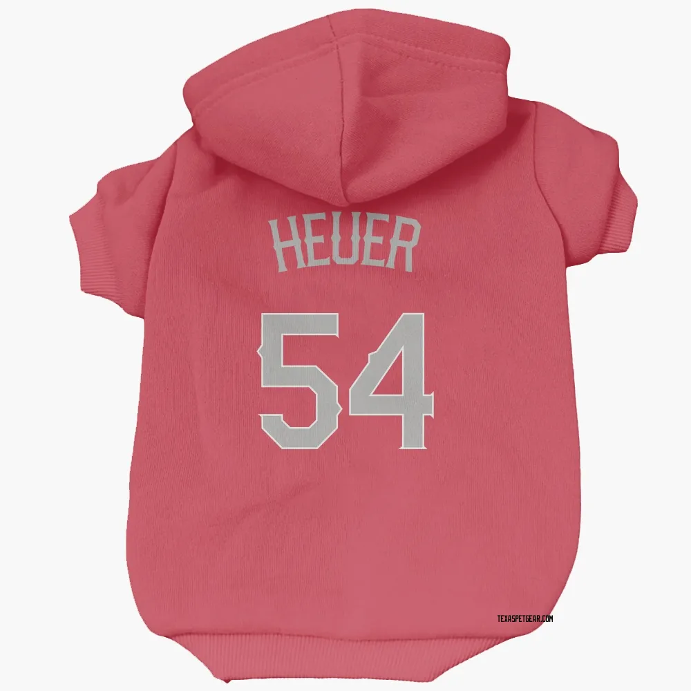 Texas Rangers Codi Heuer Red Pet Hoodie for Dog & Cat