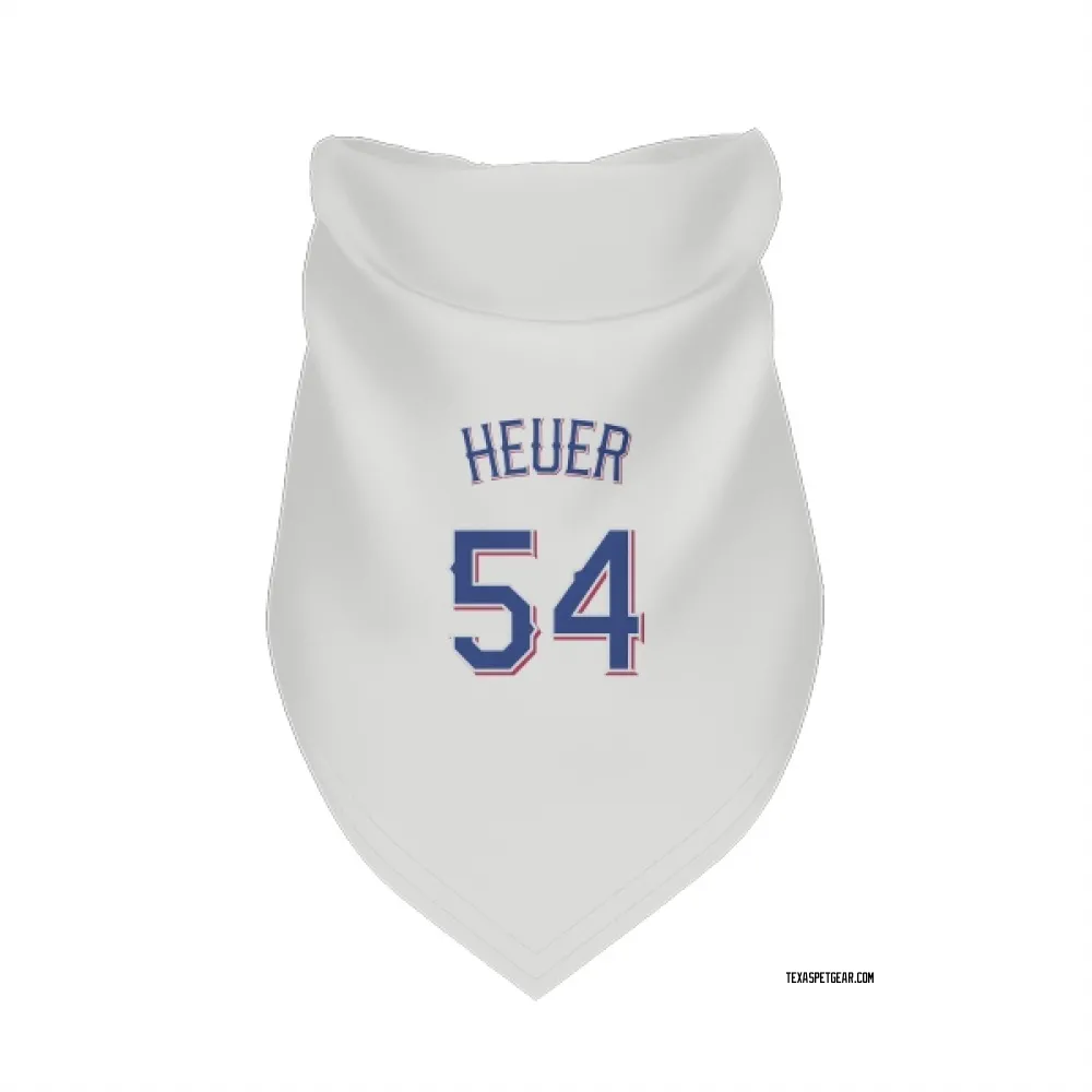 Texas Rangers Codi Heuer White Pet Bandana for Dog & Cat