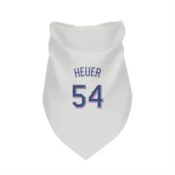 Texas Rangers Codi Heuer White Pet Bandana for Dog & Cat