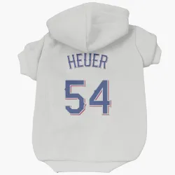 Texas Rangers Codi Heuer White Pet Hoodie for Dog & Cat