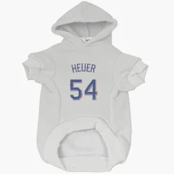 Texas Rangers Codi Heuer White Pet Hoodie for Dog & Cat
