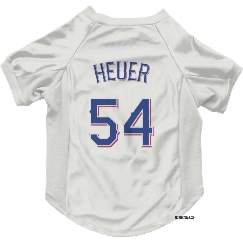Texas Rangers Codi Heuer White Pet Jersey for Dog & Cat