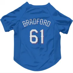 Texas Rangers Cody Bradford Royal Pet Jersey for Dog & Cat