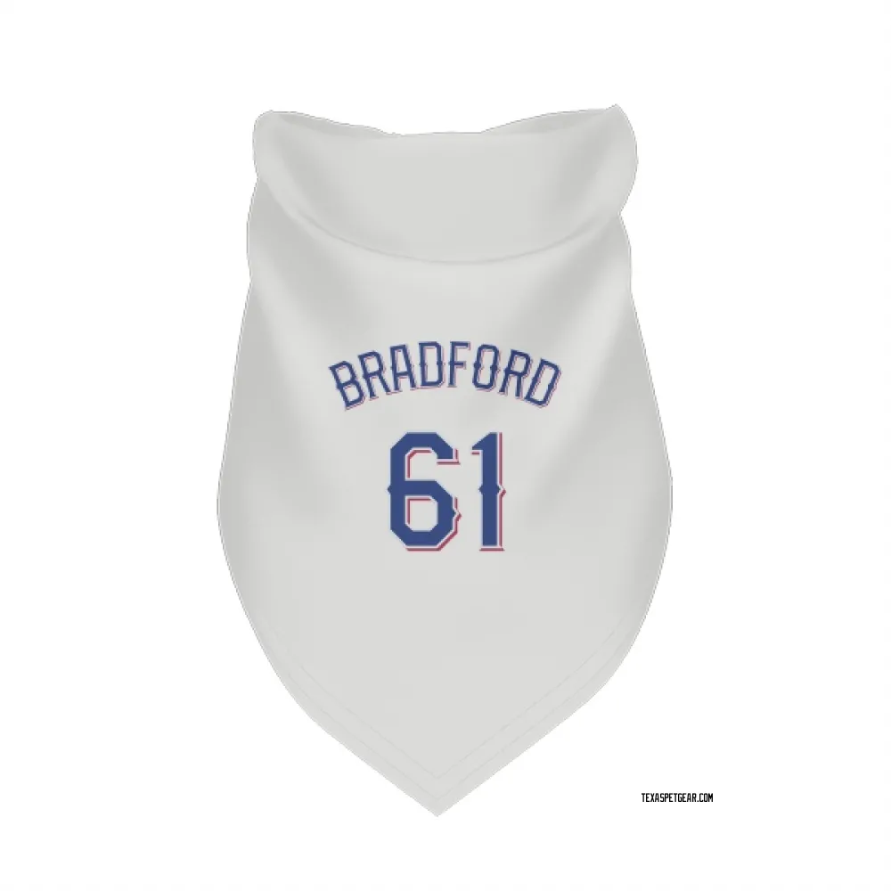 Texas Rangers Cody Bradford White Pet Bandana for Dog & Cat